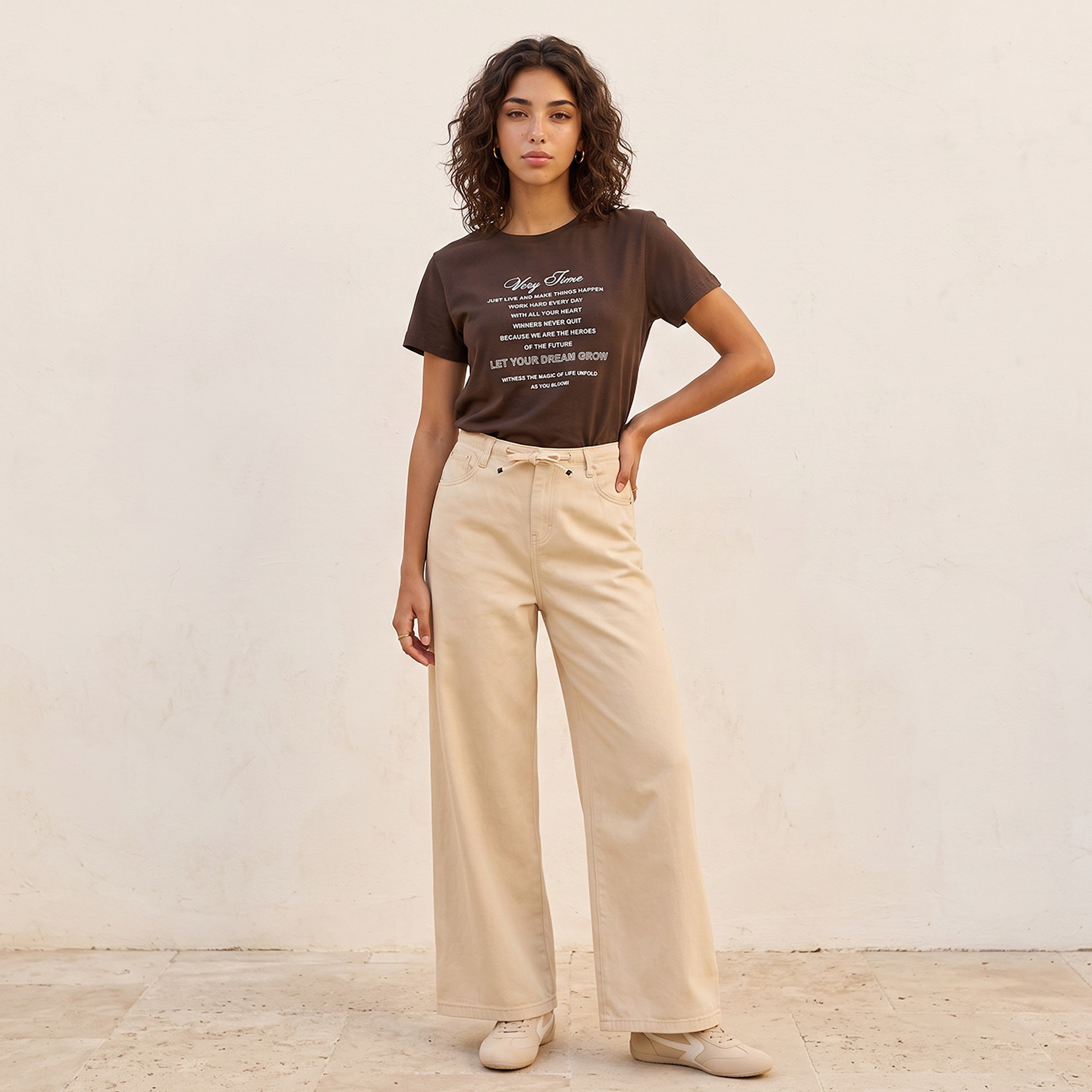 Splash Youth Cotton Slogan Print T-shirt-women-clothing-tshirts-image-2