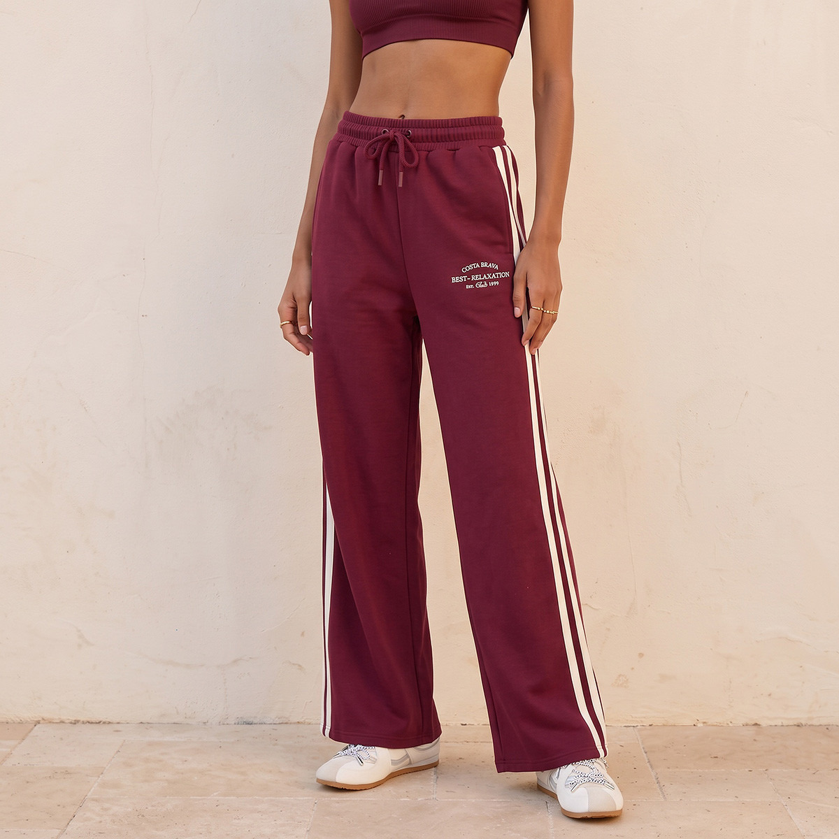 بنطلون رياضي للشباب برباط إغلاق من سبلاش-women-clothing-bottoms-joggers-image-1