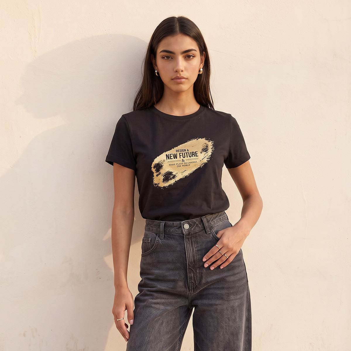 Splash Youth Cotton Crew Neck T-shirt-women-clothing-tshirts-image-1