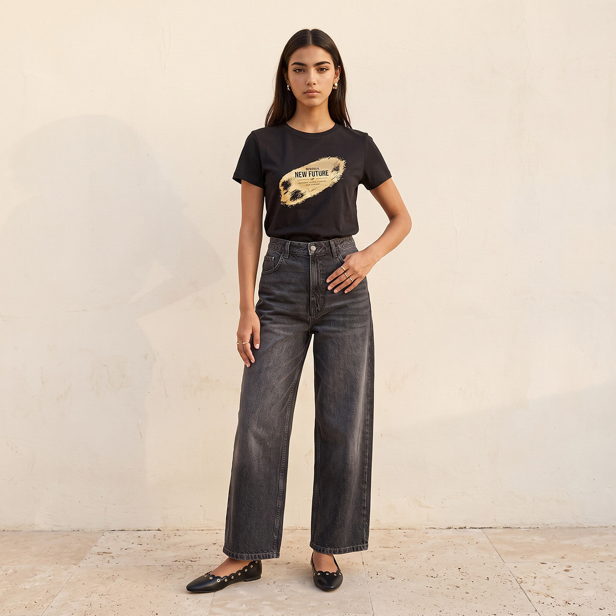 Splash Youth Cotton Crew Neck T-shirt-women-clothing-tshirts-image-2