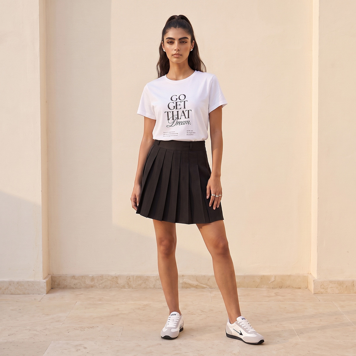 تيشيرت قطن بطبعات شعار من سبلاش يوث-women-clothing-tshirts-image-2