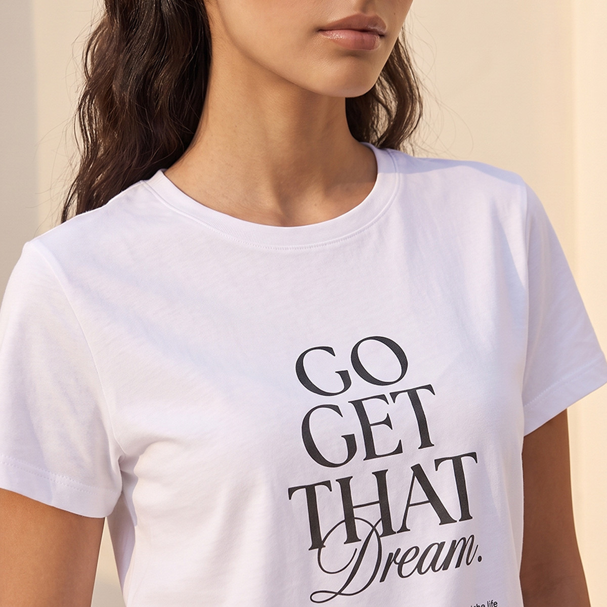 تيشيرت قطن بطبعات شعار من سبلاش يوث-women-clothing-tshirts-image-4