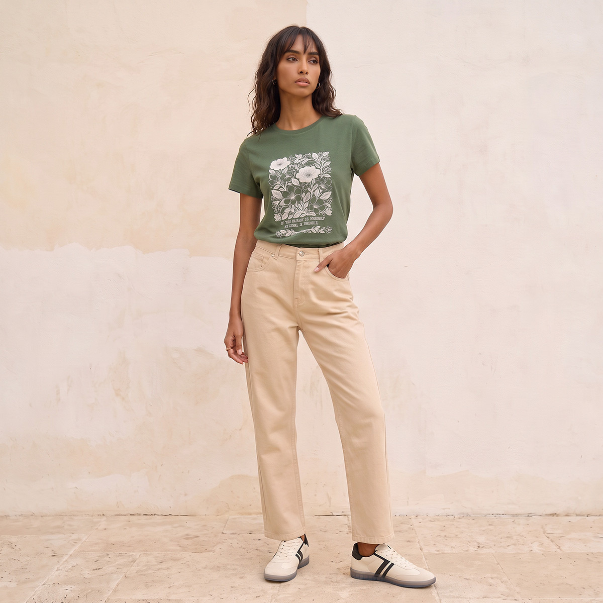 تيشيرت قطن بياقة دائرية من يوث من سبلاش-women-clothing-tshirts-image-2