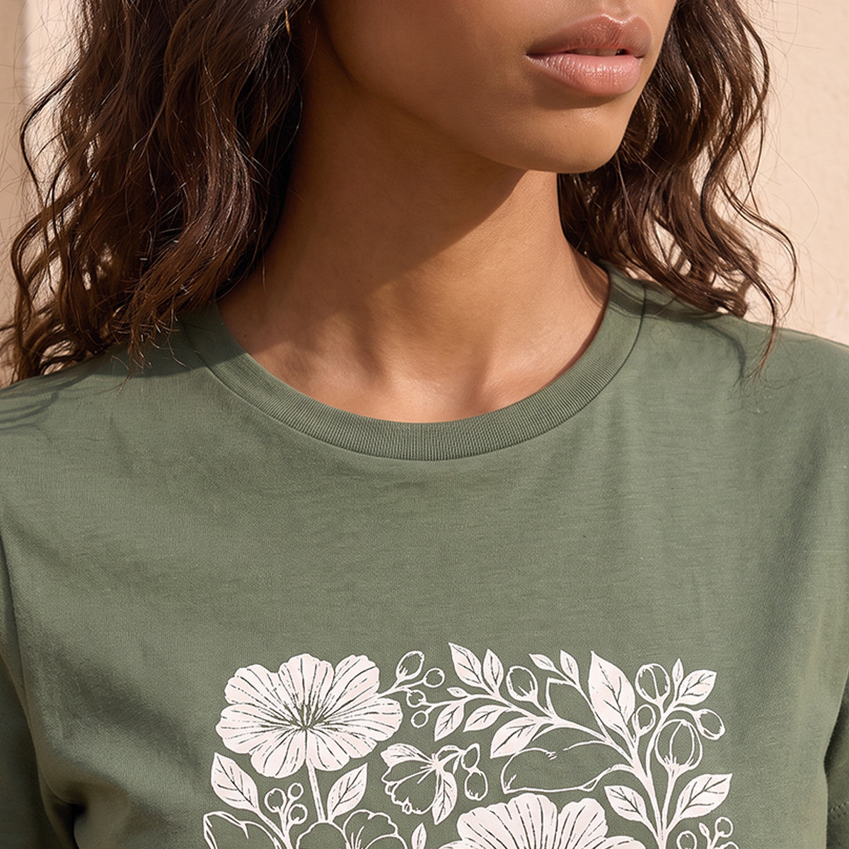 تيشيرت قطن بياقة دائرية من يوث من سبلاش-women-clothing-tshirts-image-4