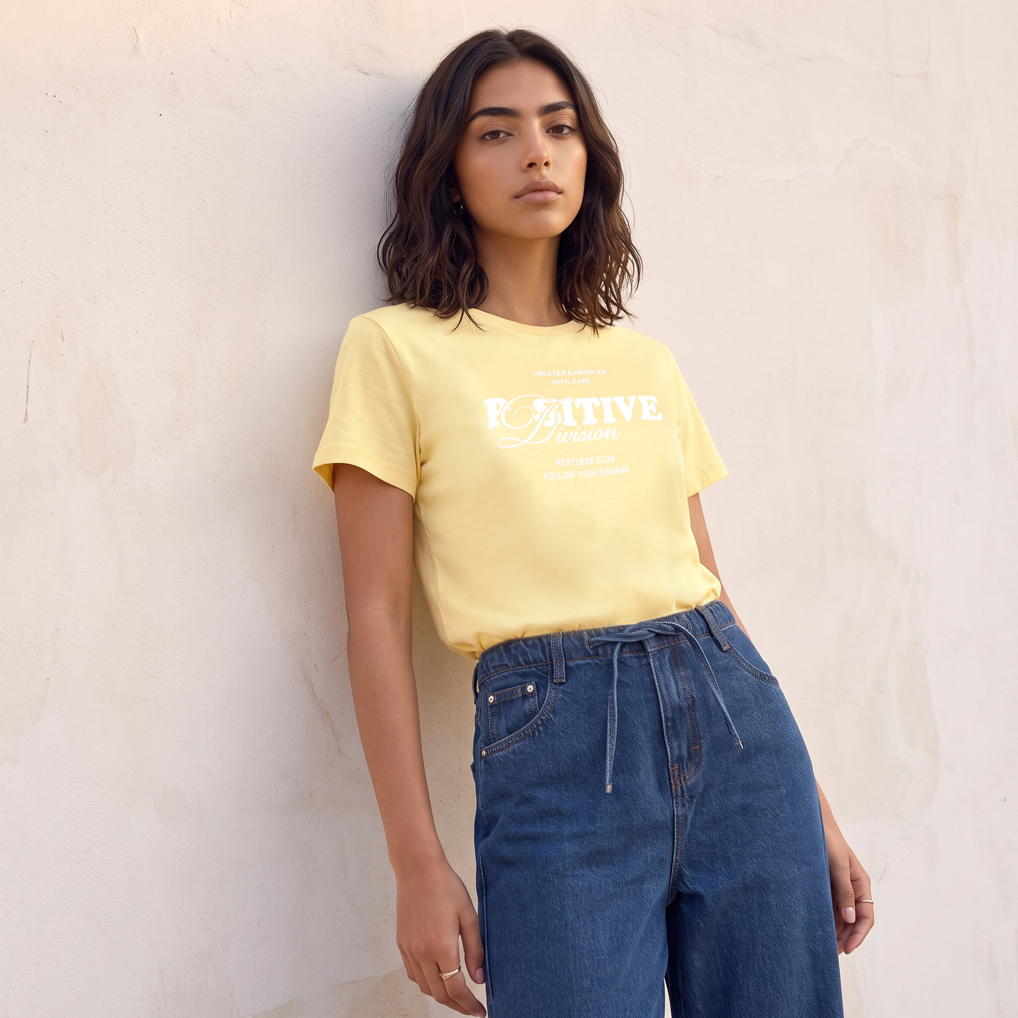 Splash Youth Cotton Slogan Print T-shirt-women-clothing-tshirts-image-1