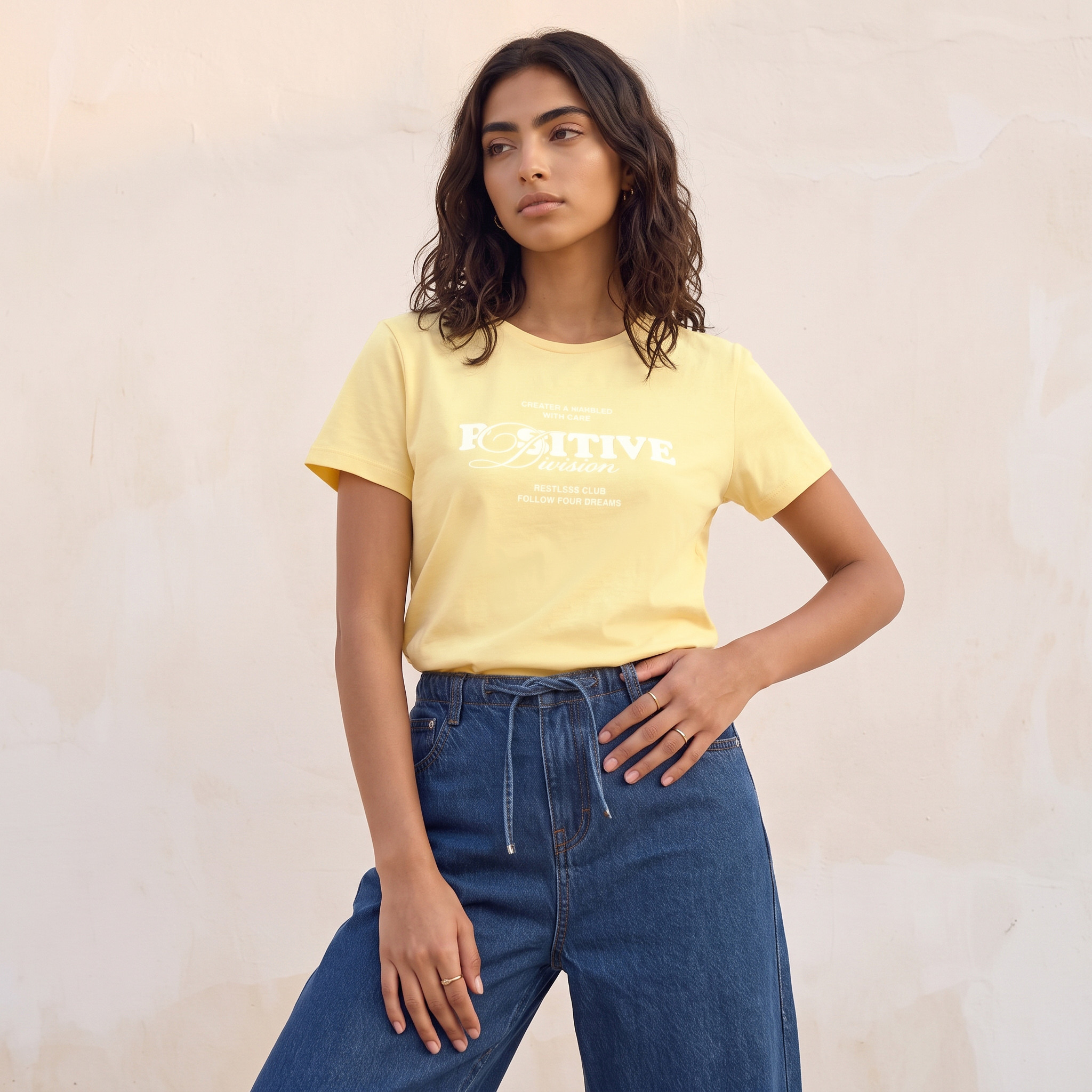 Splash Youth Cotton Slogan Print T-shirt-women-clothing-tshirts-image-4