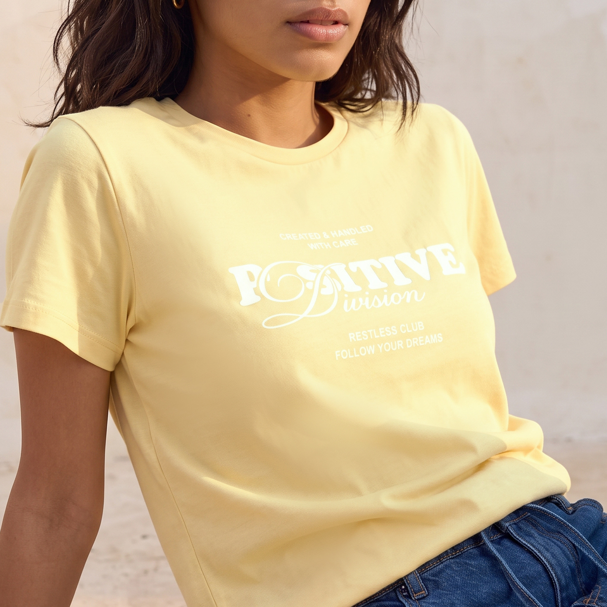 Splash Youth Cotton Slogan Print T-shirt-women-clothing-tshirts-image-5