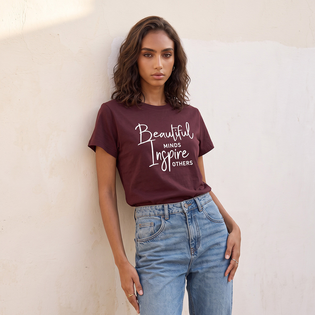 Splash Youth Cotton Slogan Print T-shirt-women-clothing-tshirts-image-1