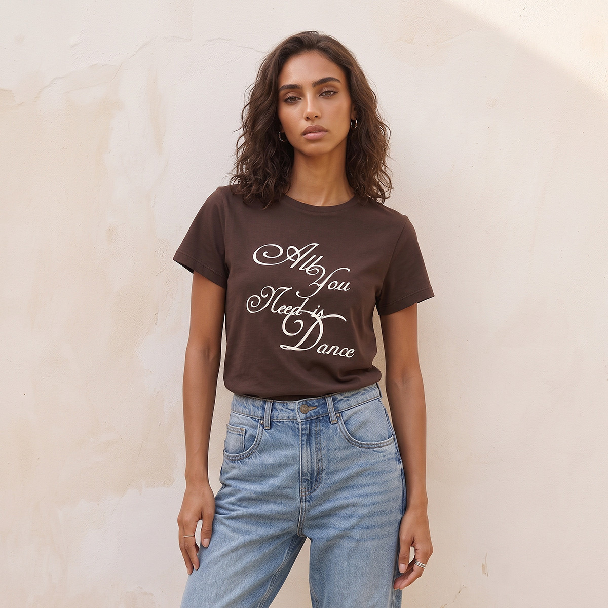 Splash Youth Cotton Slogan Print T-shirt-women-clothing-tshirts-image-1