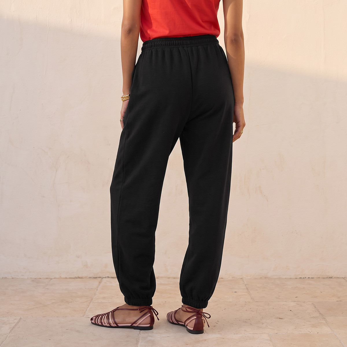 بنطلون ناعم الملمس بخصر مرن من يوث من سبلاش-women-clothing-bottoms-joggers-image-3