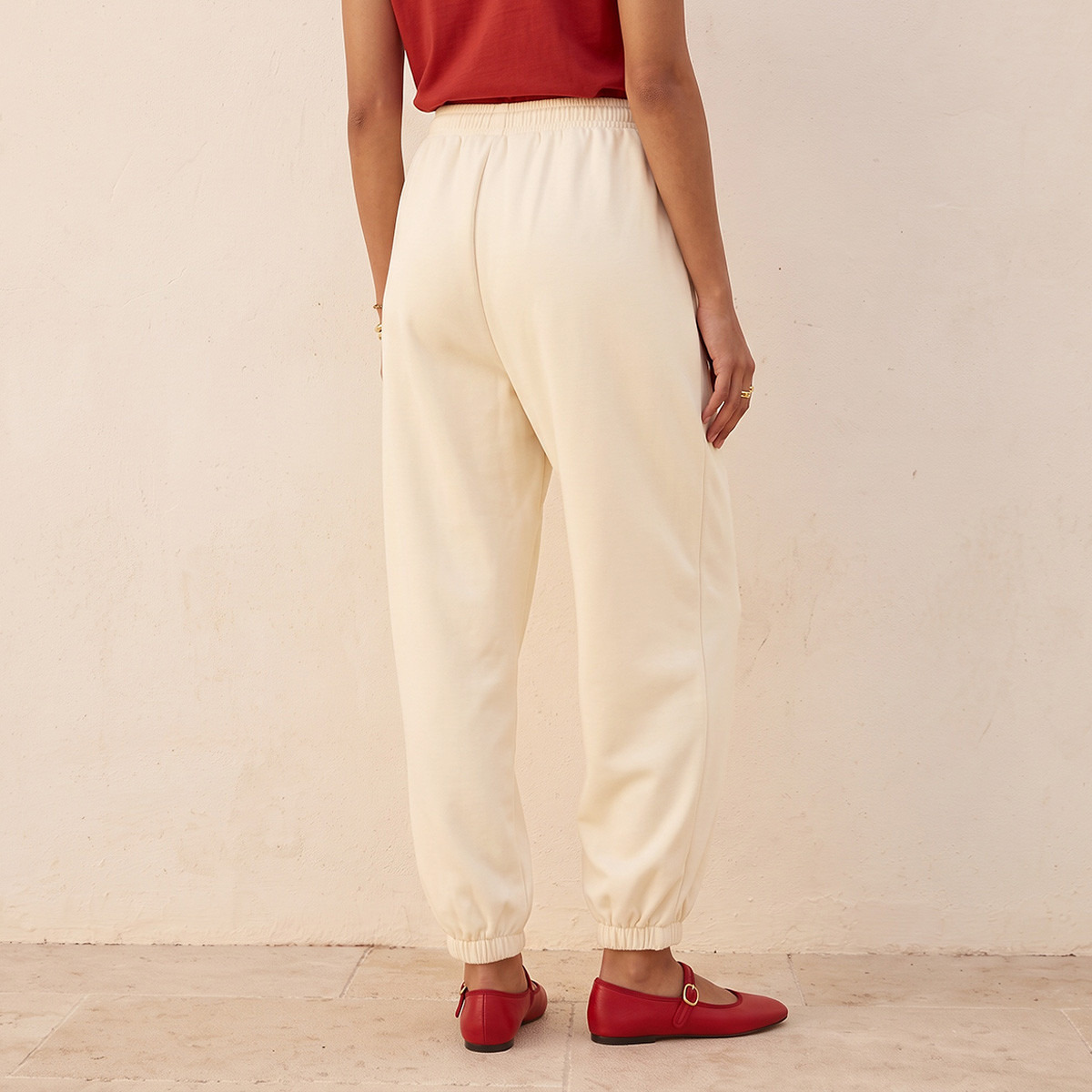 بنطلون ناعم الملمس بخصر مرن من يوث من سبلاش-women-clothing-bottoms-joggers-image-3