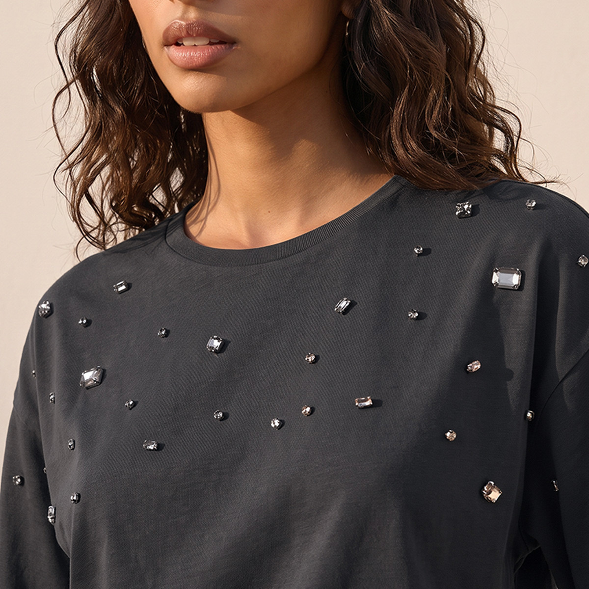 تيشيرت قطن مزين للشباب من سبلاش-women-clothing-tshirts-image-5