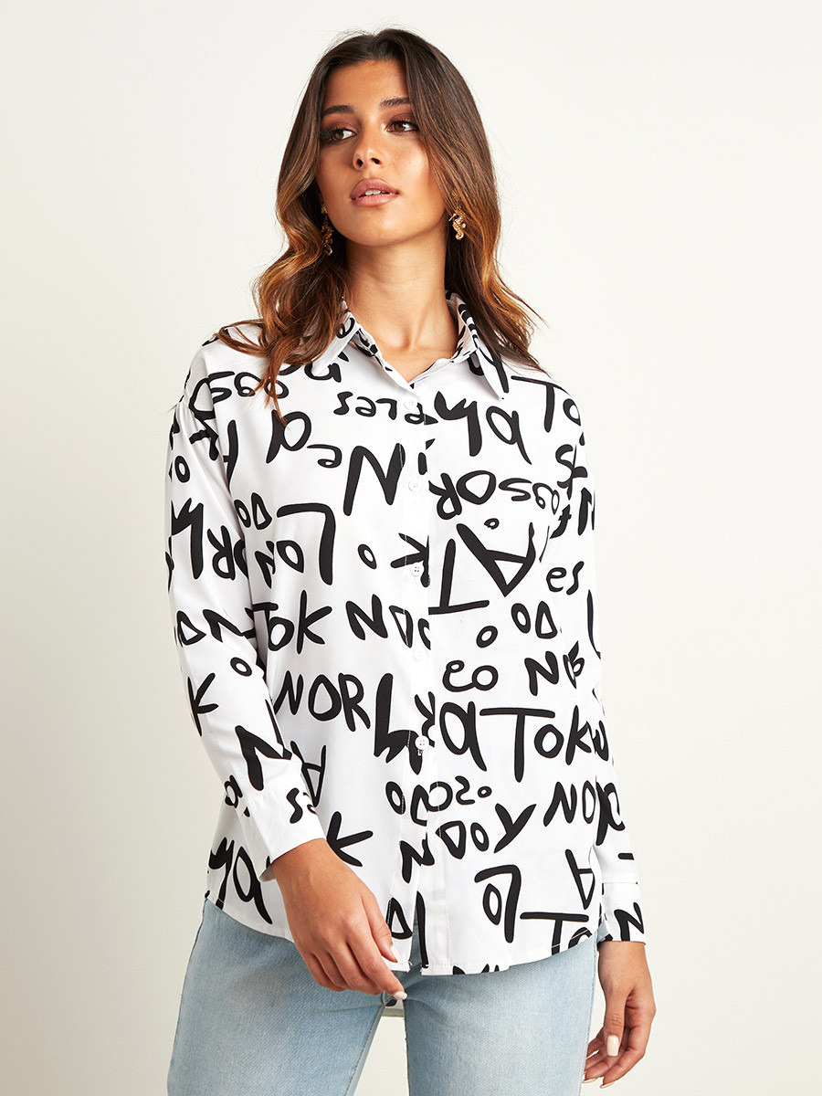 قميص مطبوع بقصة واسعة من ستايلي-women-clothing-shirtsandblouses-blouses-image-5
