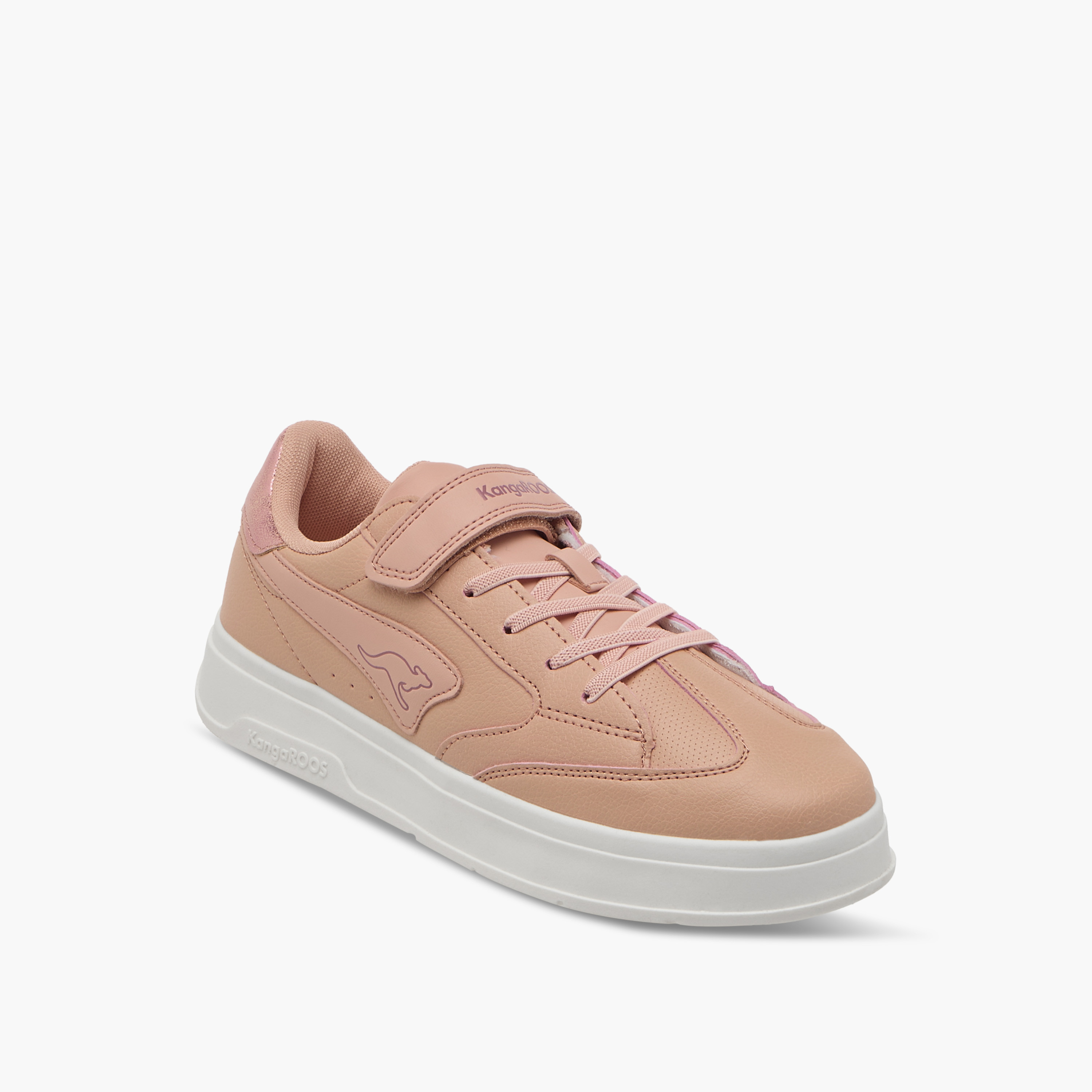 KangaROOS Women's Panelled Sneakers with Hook and Loop Closure-women-shoes-sneakers-image-2