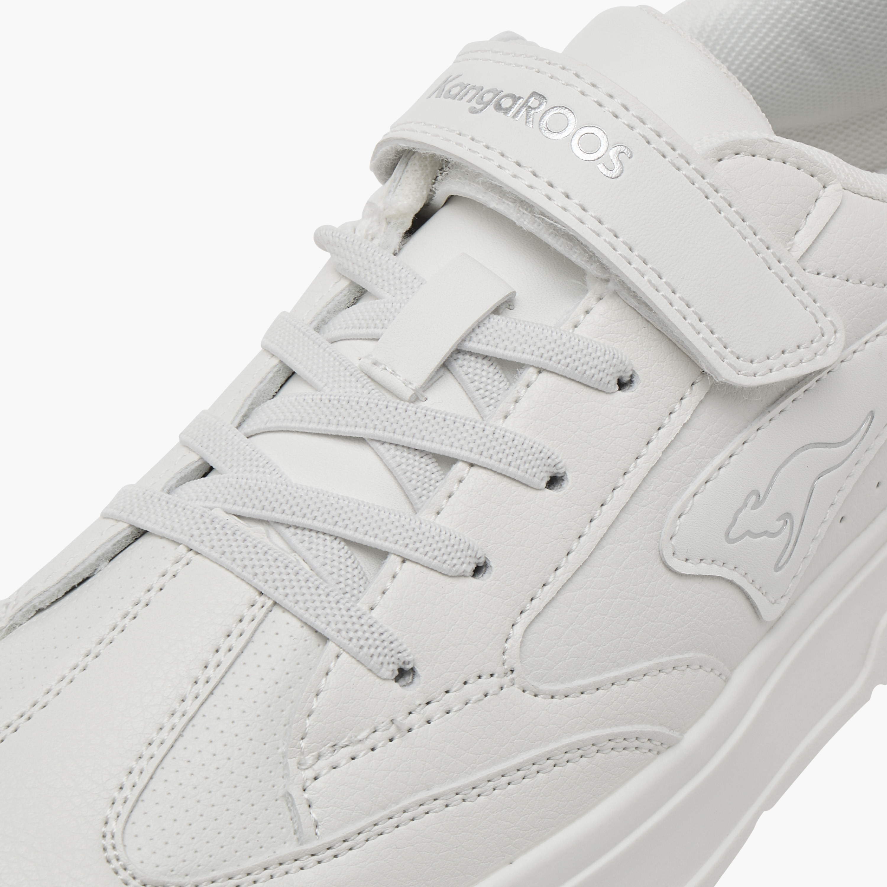 KangaROOS Women's Panelled Sneakers with Hook and Loop Closure-women-shoes-sneakers-image-4