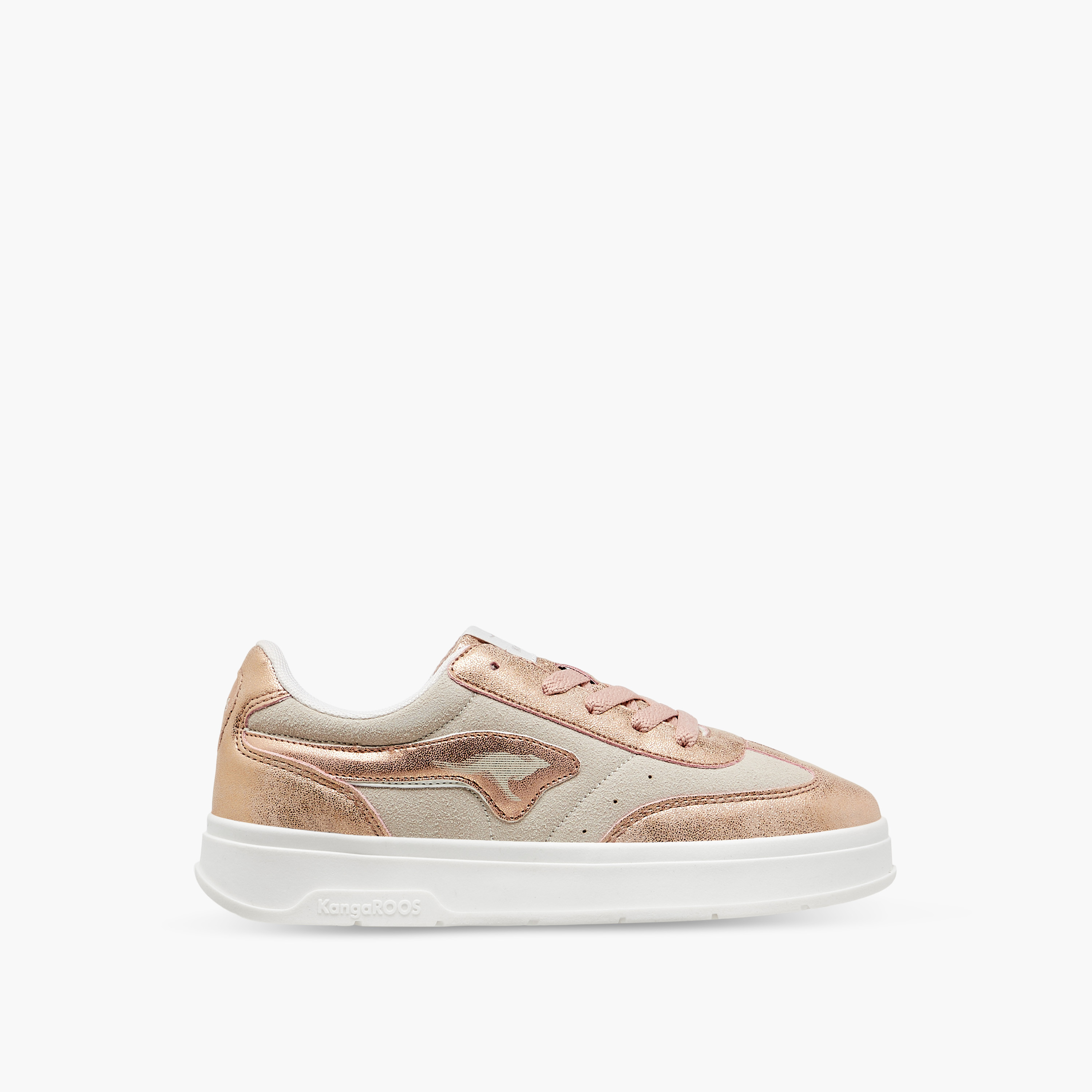 KangaROOS Girls' Panelled Sneakers with Lace-Up Closure-girls-shoes-sneakers-image-3