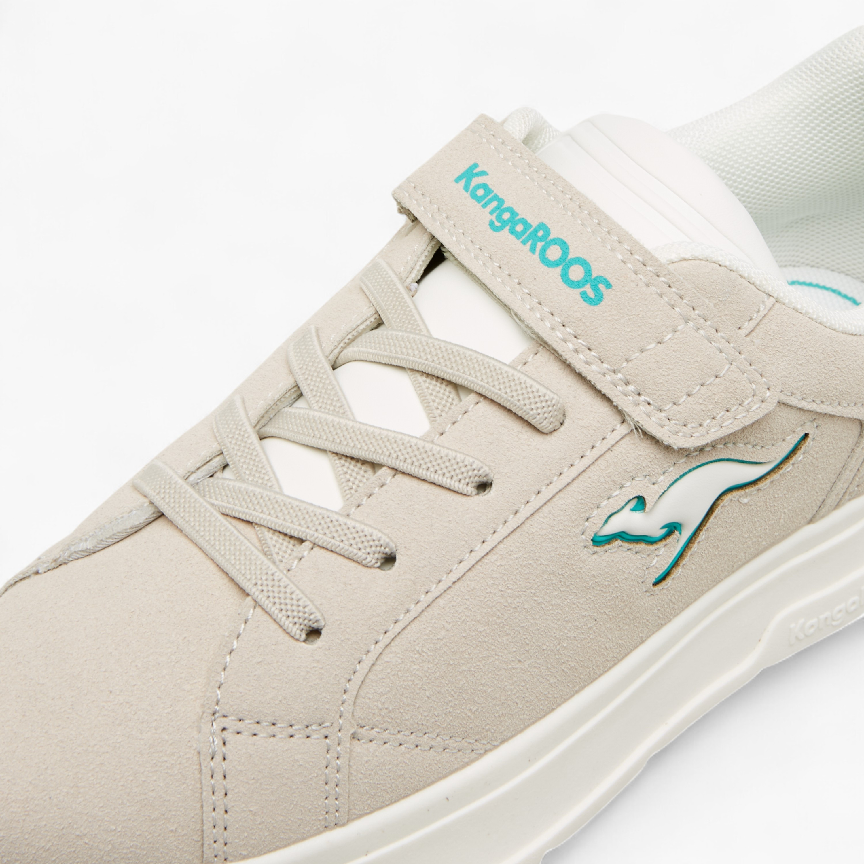 KangaROOS Girls' Panelled Sneakers with Hook and Loop Closure-girls-shoes-sports-image-4