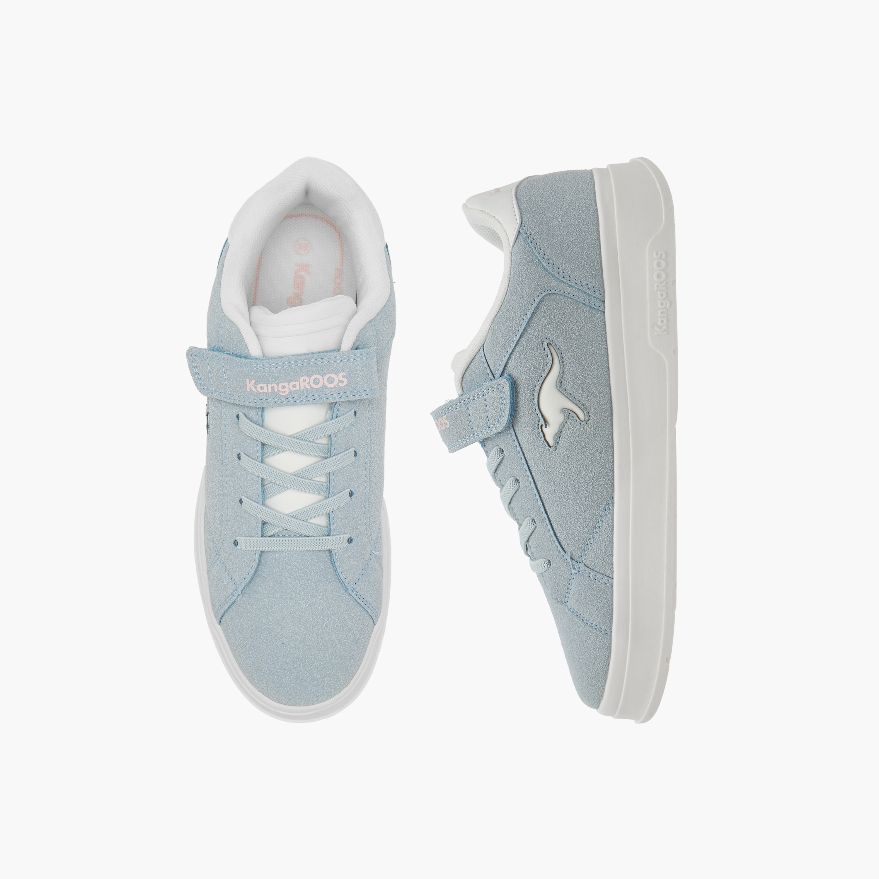 KangaROOS Women's Logo Detail Sneakers with Hook and Loop Closure-women-shoes-sneakers-image-1