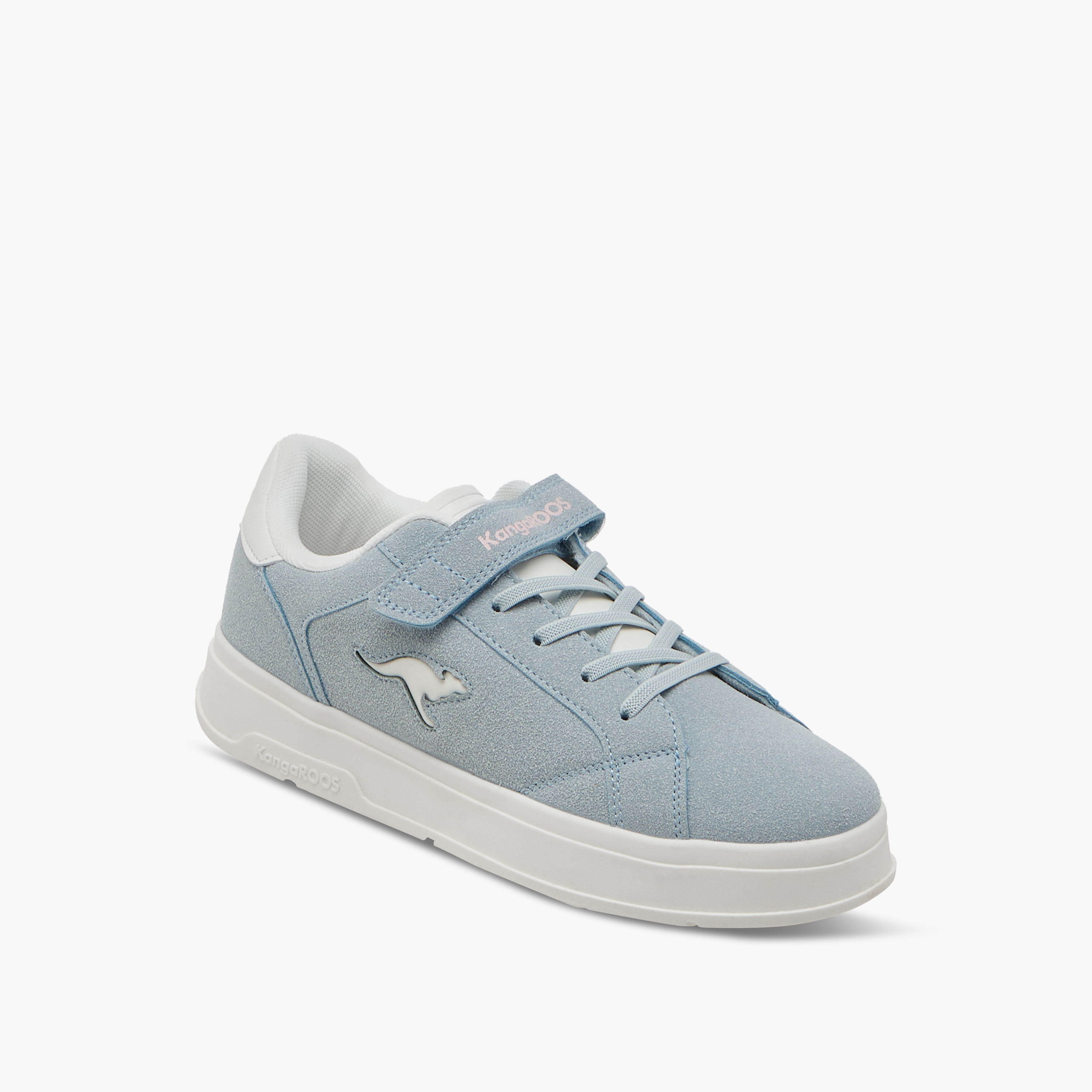 KangaROOS Women's Logo Detail Sneakers with Hook and Loop Closure-women-shoes-sneakers-image-2