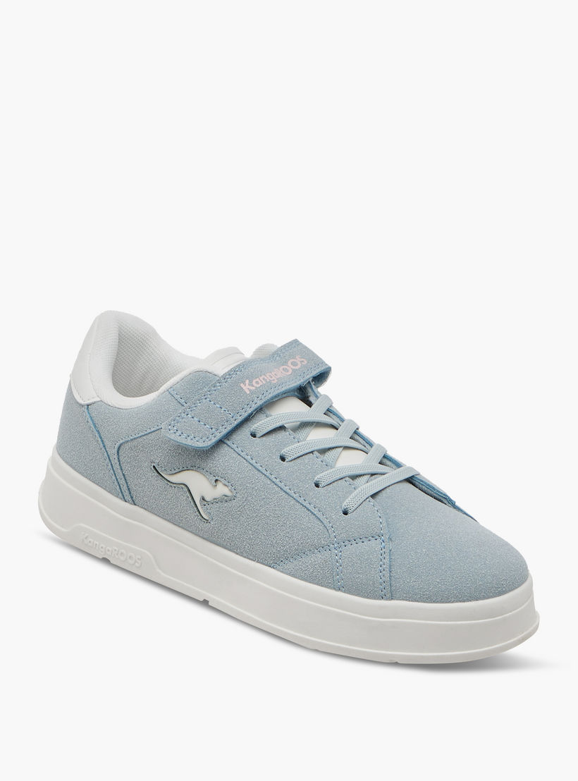 KangaROOS Women's Logo Detail Sneakers with Hook and Loop Closure-women-shoes-sneakers-image-2