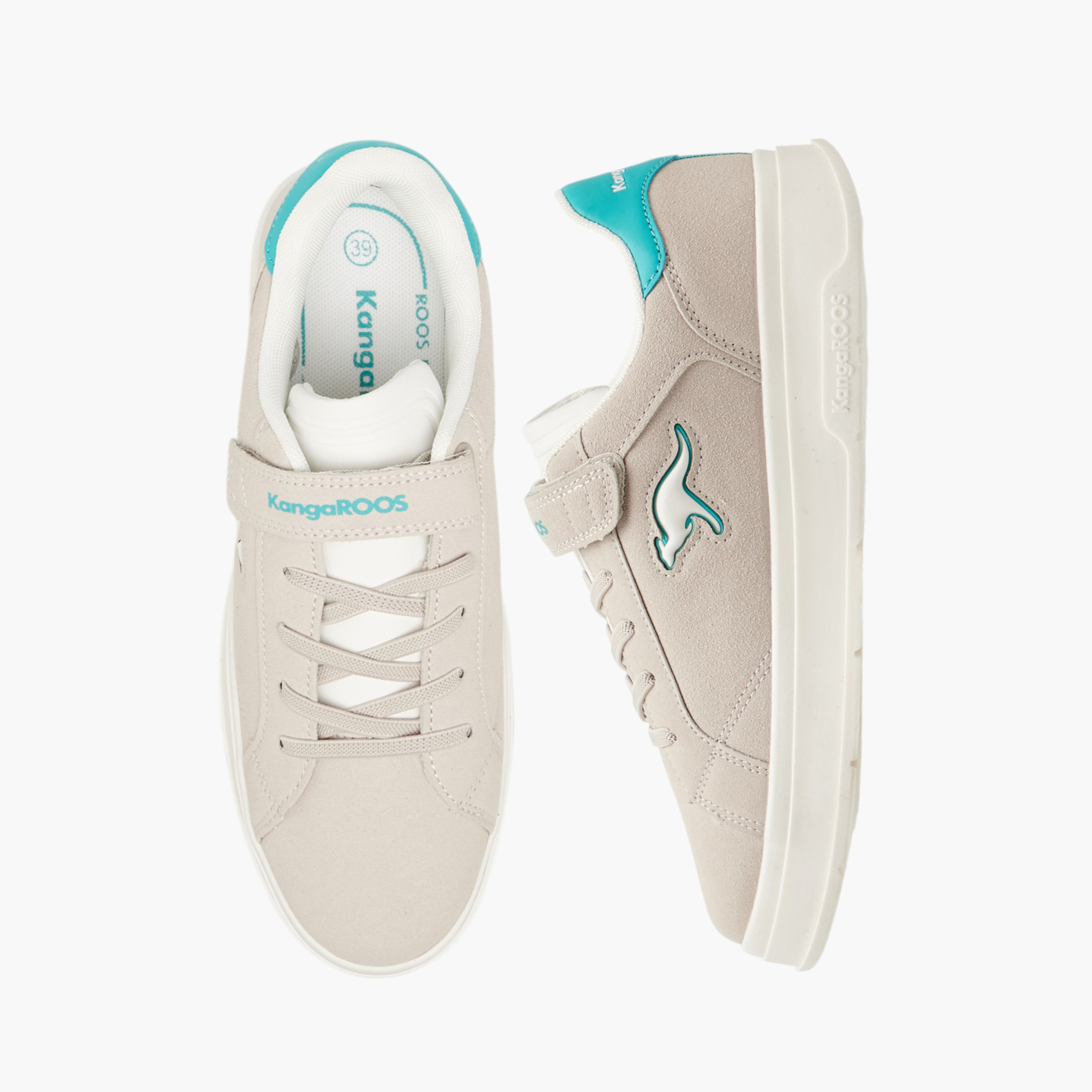 KangaROOS Women's Logo Detail Sneakers with Hook and Loop Closure-women-shoes-sneakers-image-1