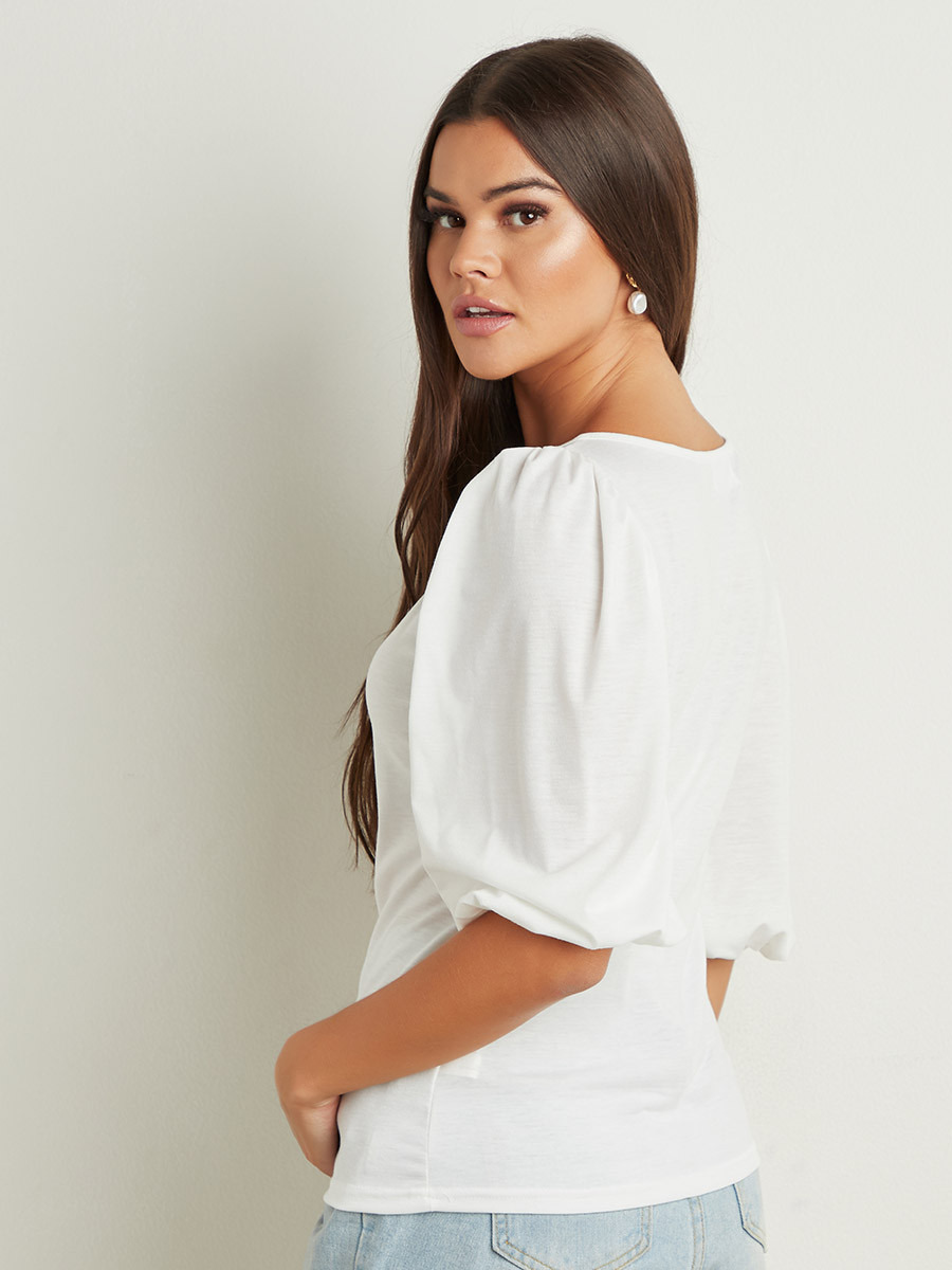 بلوزة بأكمام منفوخة من ستايلي-women-clothing-shirtsandblouses-blouses-image-4