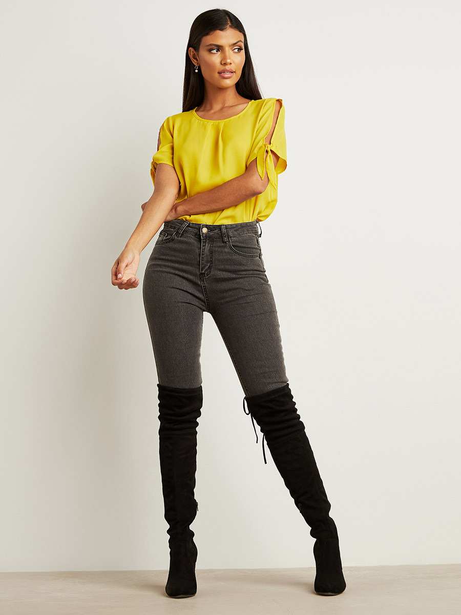 بلوزة بأكمام مفتوحة من ستايلي-women-clothing-shirtsandblouses-blouses-image-2