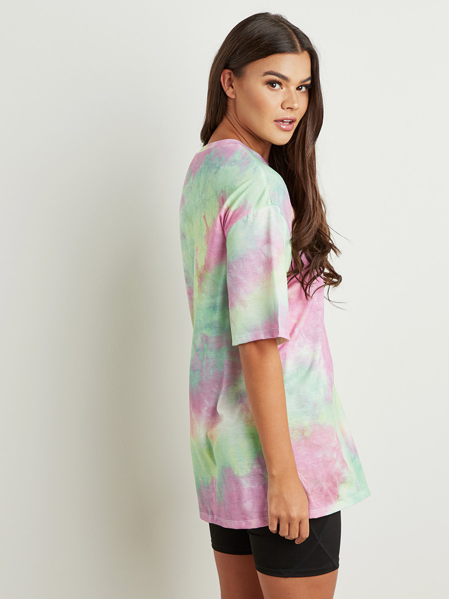 Styli Tie Dye Round Neck Oversized T-shirt-women-clothing-tshirts-image-5