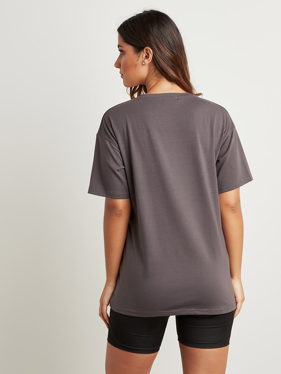 تيشيرت مطبوع بقصة واسعة من ستايلي-women-clothing-tshirts-image-3