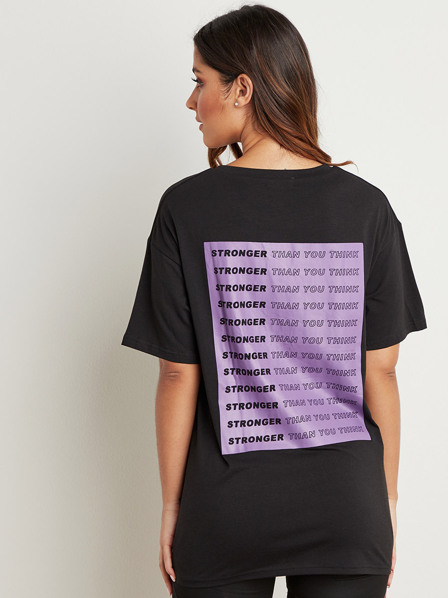 Styli Stronger Than You Think Back Printed Detail Oversized T-shirt-women-clothing-tshirts-image-6