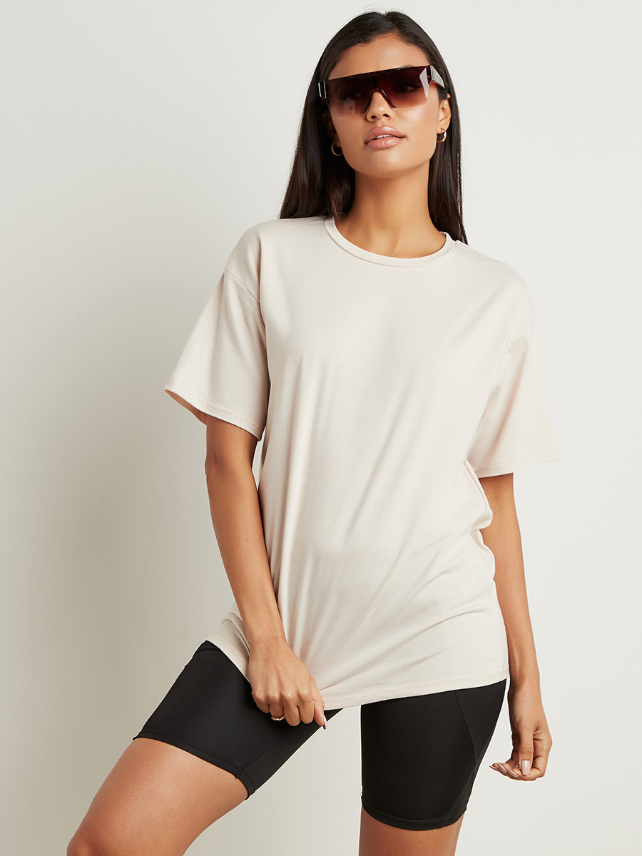 تيشيرت مطبوع بقصة واسعة من ستايلي-women-clothing-tshirts-image-4