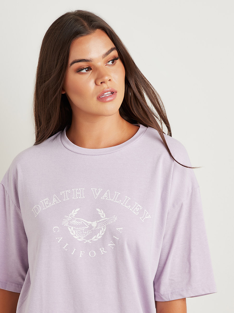 Styli California Printed Round Neck Oversized T-shirt-women-clothing-tshirts-image-4