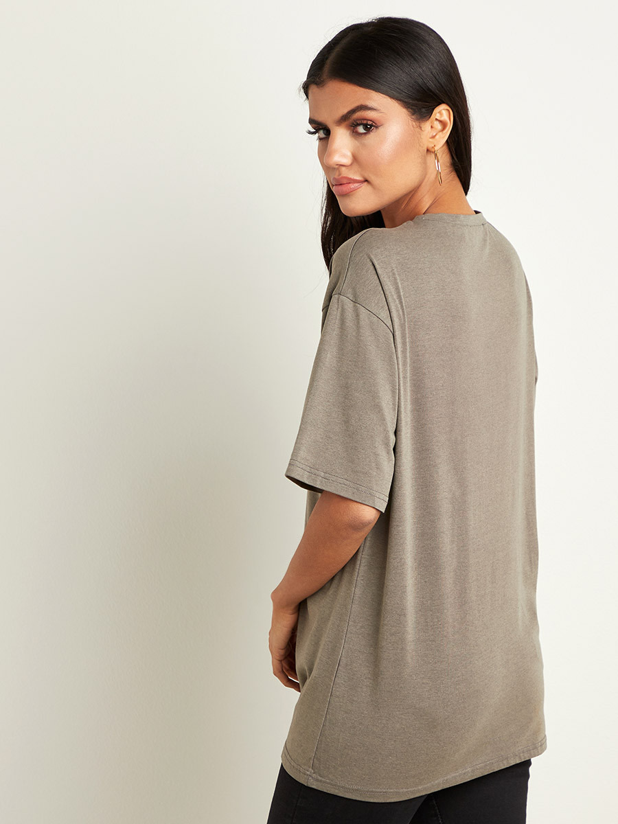 تيشيرت مطبوع بقصة واسعة من ستايلي-women-clothing-tshirts-image-3