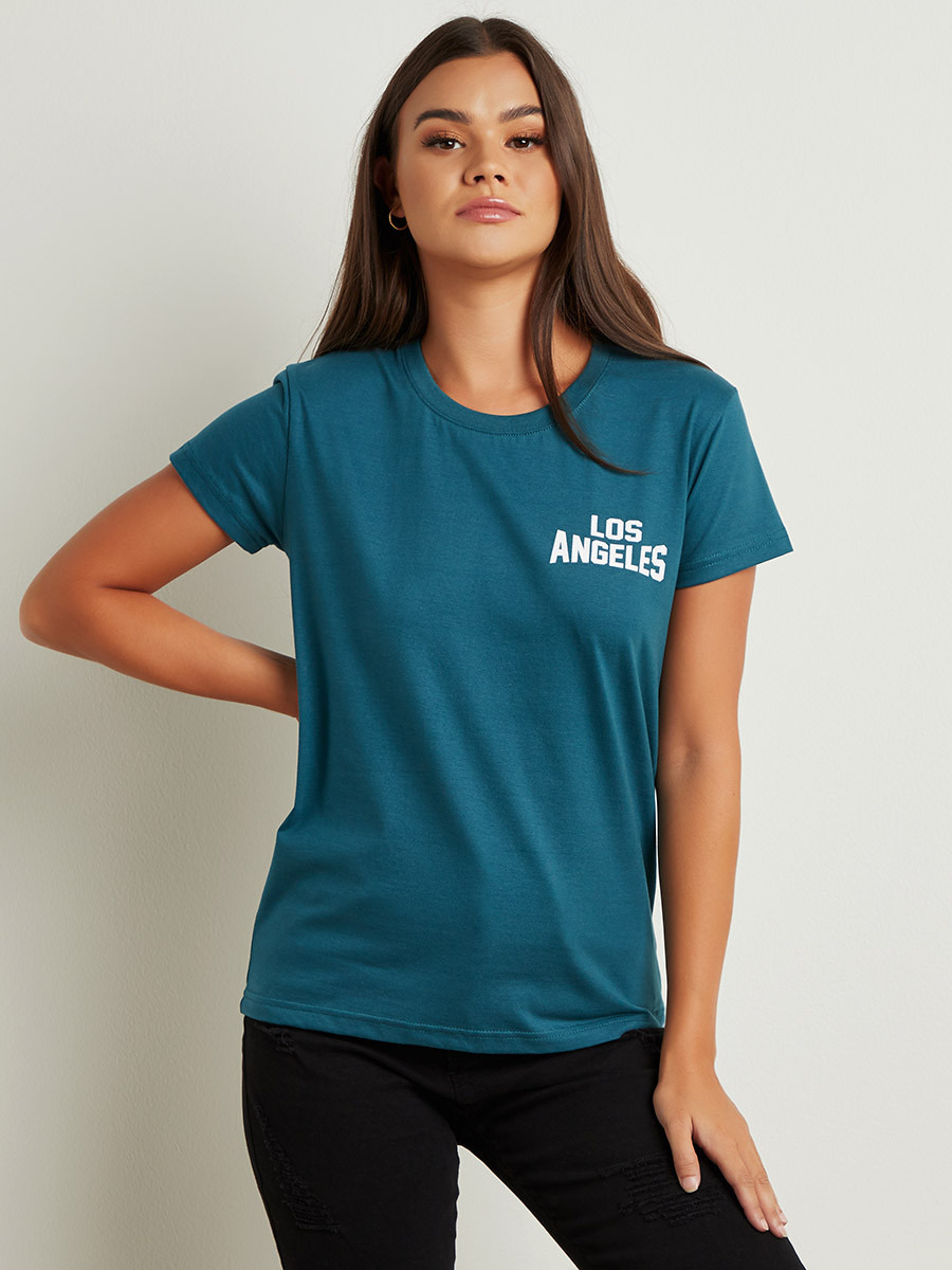 تيشيرت مطبوع بقصة واسعة من ستايلي-women-clothing-tshirts-image-2