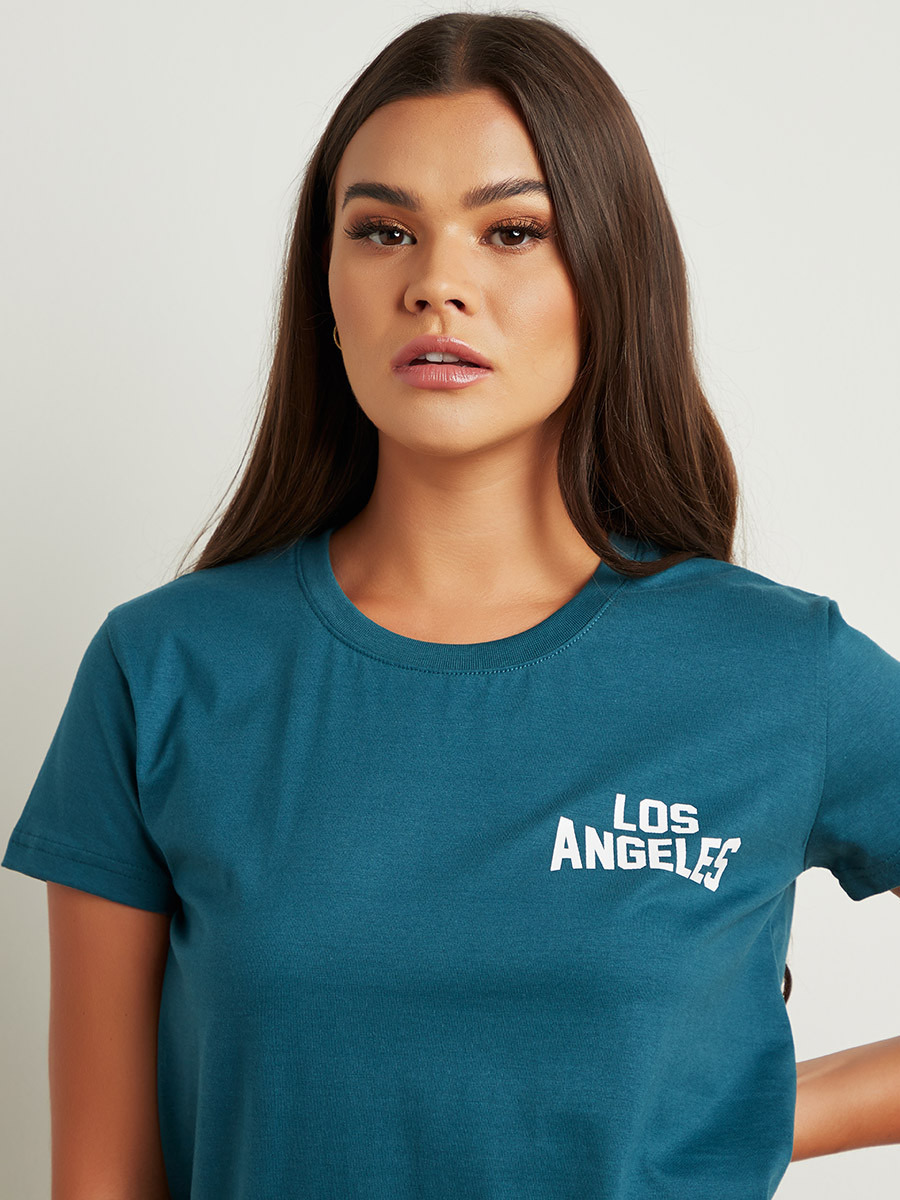 تيشيرت مطبوع بقصة واسعة من ستايلي-women-clothing-tshirts-image-4