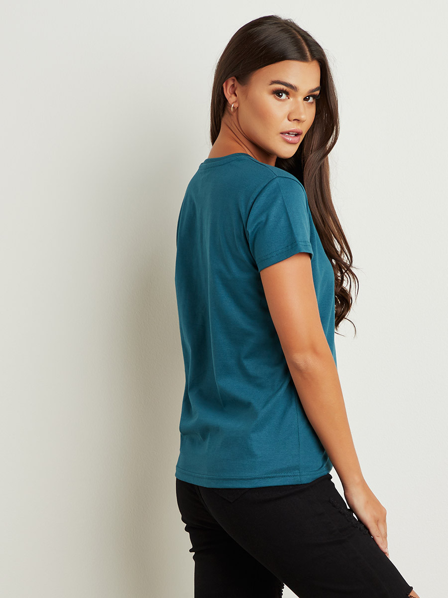 تيشيرت مطبوع بقصة واسعة من ستايلي-women-clothing-tshirts-image-5