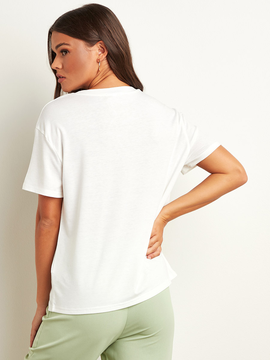 Styli Abstract Face Graphic Printed Regular Fit T-Shirt-women-clothing-tshirts-image-4