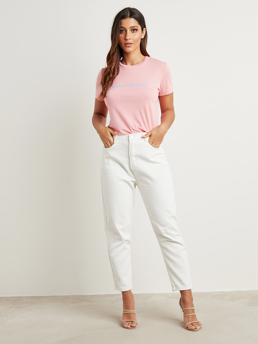 تيشرت مطبوع بقصة واسعة من ستايلي-women-clothing-tshirts-image-2