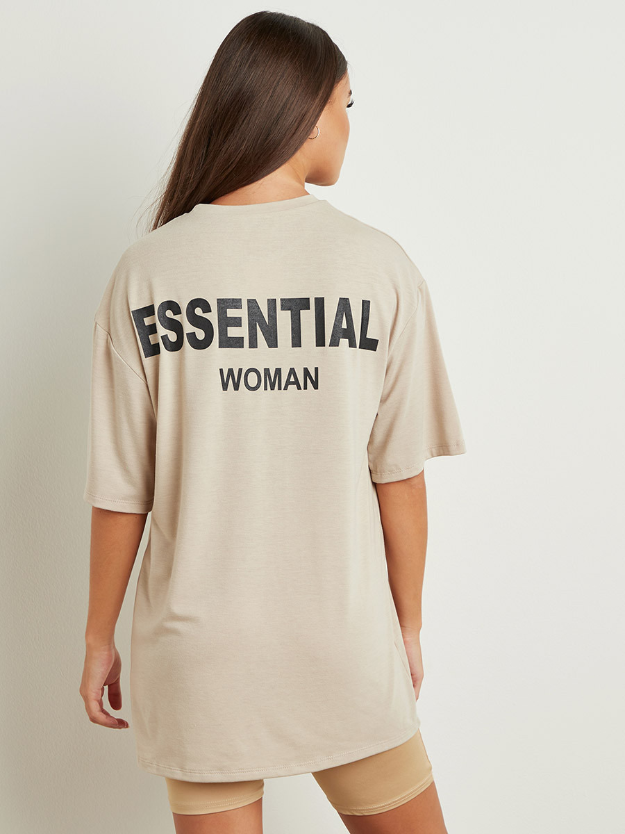 تيشيرت مطبوع بقصة واسعة من ستايلي-women-clothing-tshirts-image-3