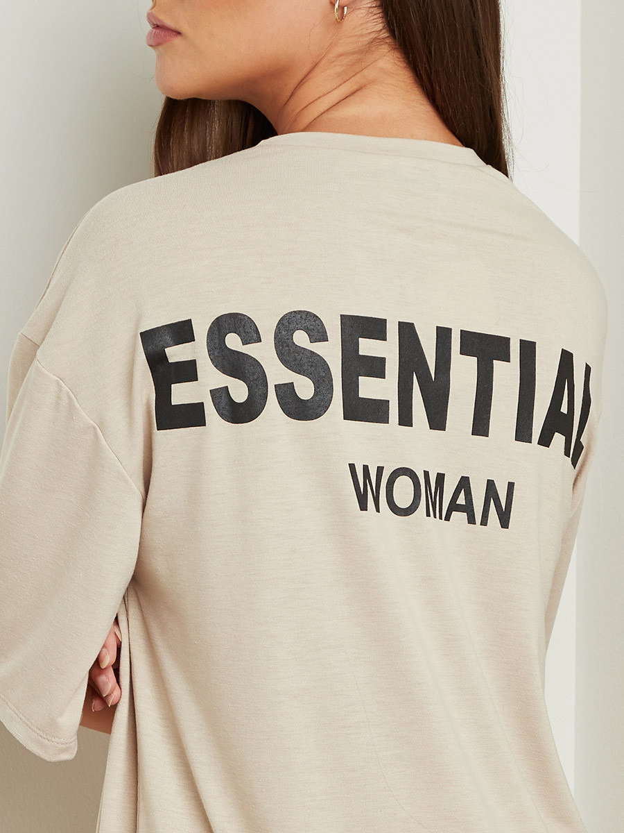 تيشيرت مطبوع بقصة واسعة من ستايلي-women-clothing-tshirts-image-5