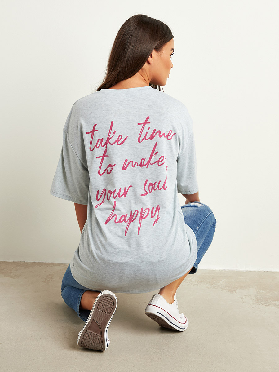Styli Make Your Soul Happy Slogan Printed Oversized T-shirt-women-clothing-tshirts-image-1