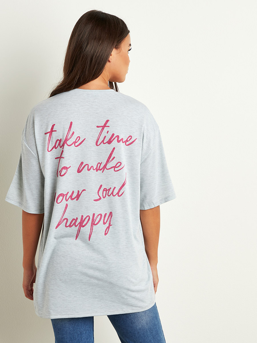 Styli Make Your Soul Happy Slogan Printed Oversized T-shirt-women-clothing-tshirts-image-3