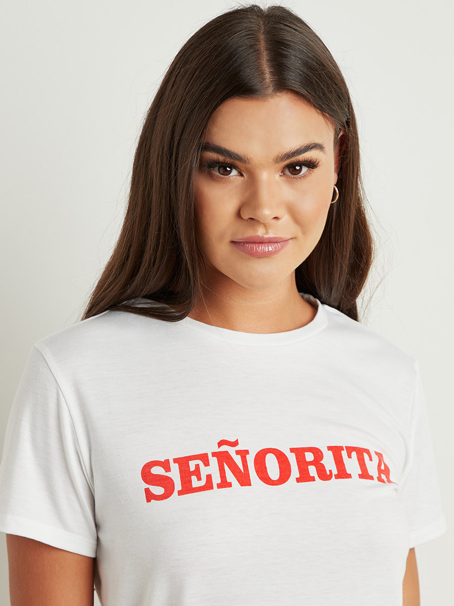 تيشيرت مطبوع بأكمام قصيرة من ستايلي-women-clothing-tshirts-image-5