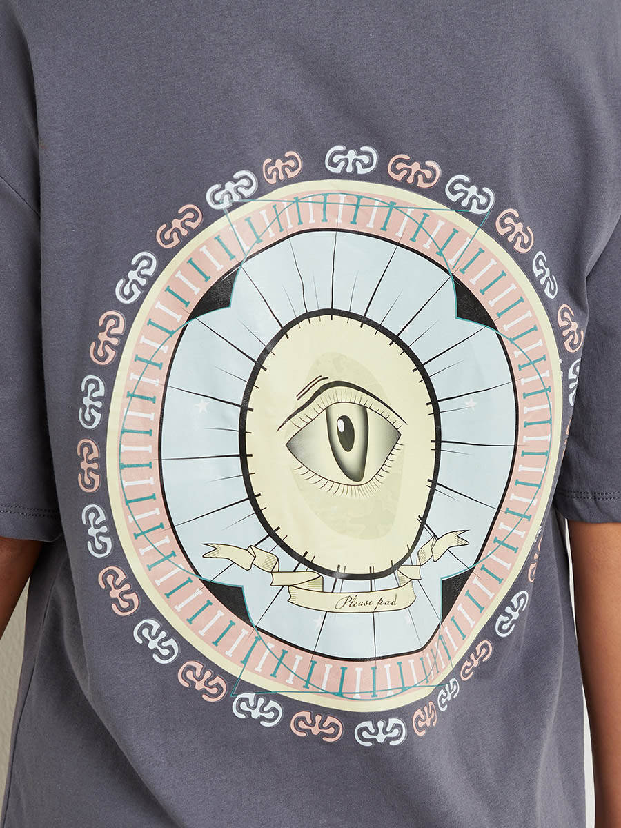تيشيرت مطبوع بقصة واسعة من ستايلي-women-clothing-tshirts-image-3
