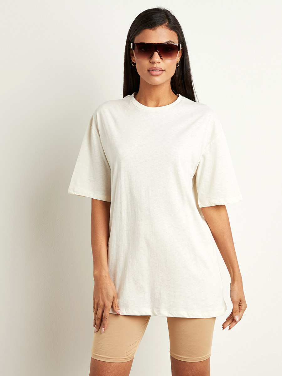 تيشيرت مطبوع بقصة واسعة من ستايلي-women-clothing-tshirts-image-2
