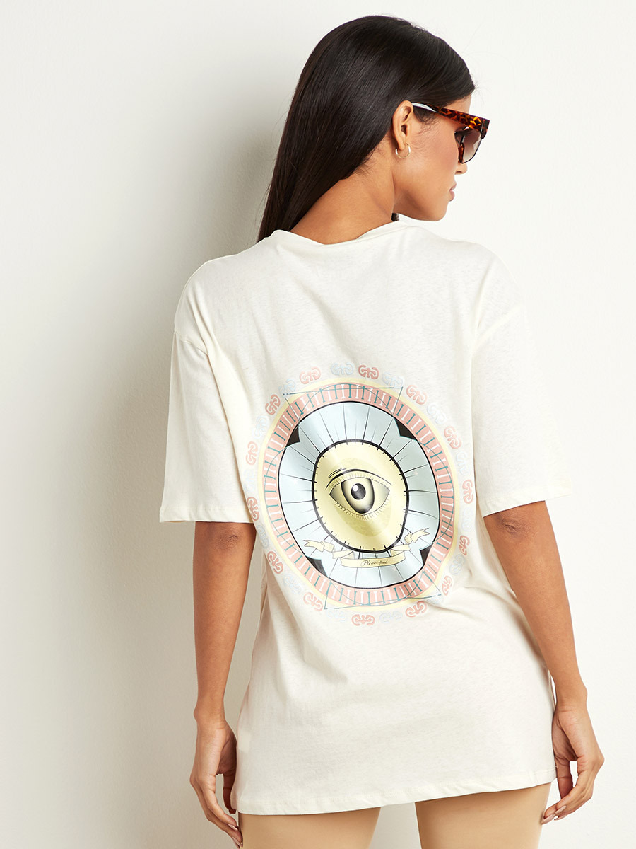 تيشيرت مطبوع بقصة واسعة من ستايلي-women-clothing-tshirts-image-5