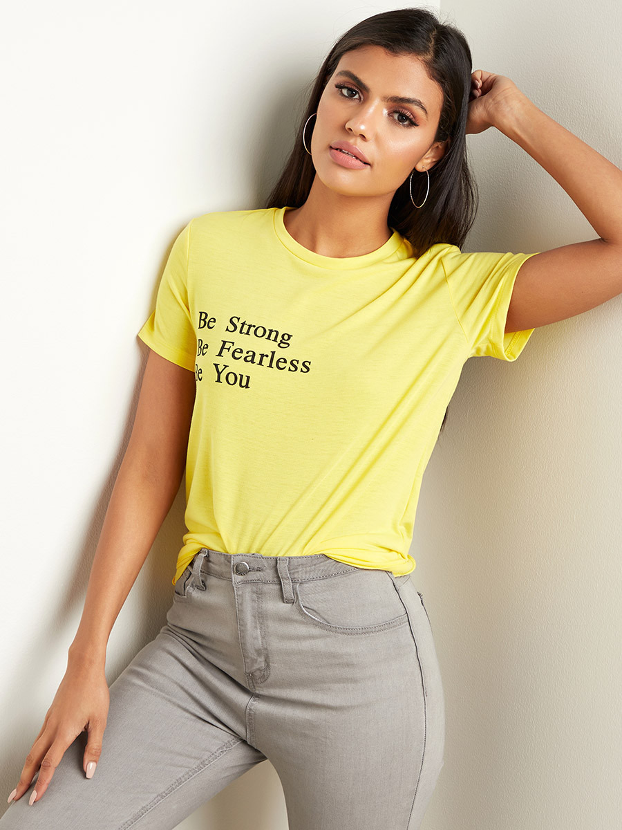 تيشيرت مطبوع بقصة واسعة من ستايلي-women-clothing-tshirts-image-1