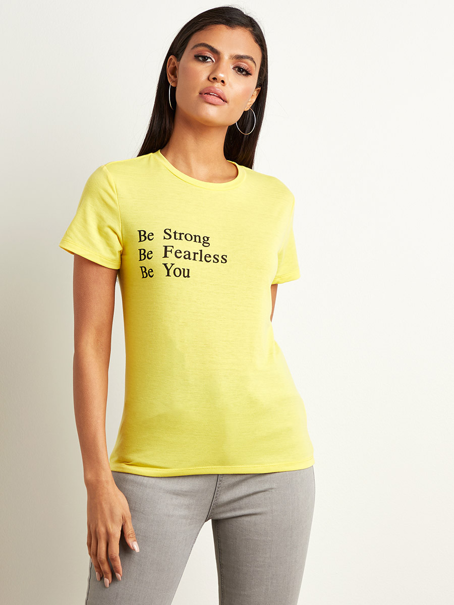 تيشيرت مطبوع بقصة واسعة من ستايلي-women-clothing-tshirts-image-3