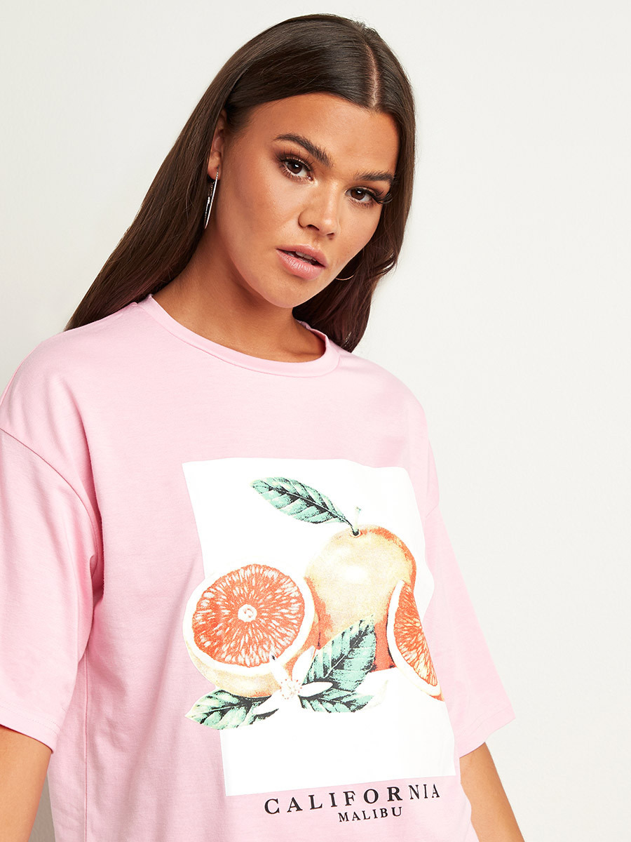 Styli California Grapefruit Graphic Printed Oversized T-shirt-women-clothing-tshirts-image-3