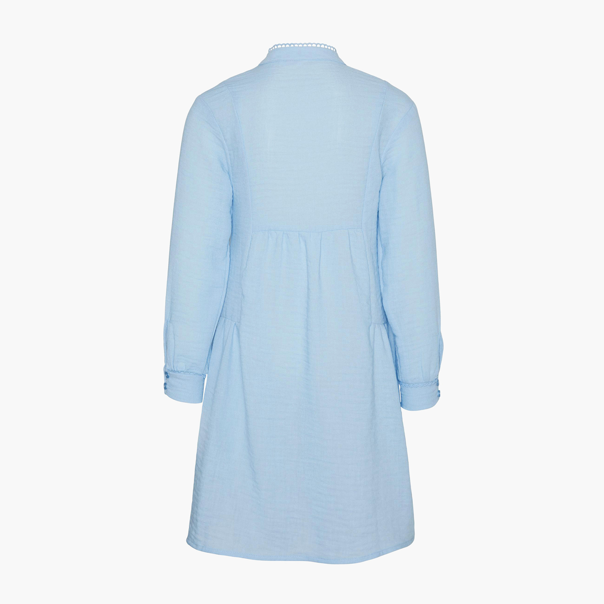 Vero Moda Girl Solid Dress with Long Sleeves and Lace Detail-girls-clothing-dressesandjumpsuits-image-2